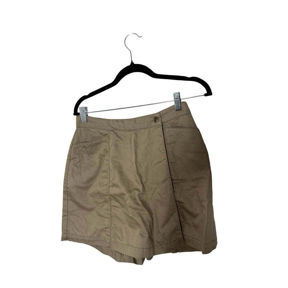 NIKE Skort Womens Size 8 Golf Tennis kahki Pockets Side Zip Closure vintage